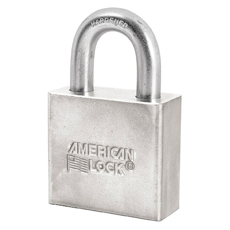 Padlock, Keyed Different, Standard Shackle, Rectangular Steel Body, Boron Shackle, 3/4 in W MPN:A50