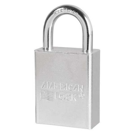 Padlock, Keyed Different, Standard Shackle, Rectangular Steel Body, Boron Shackle, 3/4 in W MPN:A5100