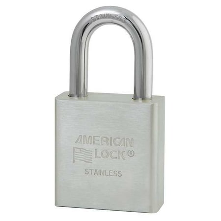 Padlock, Keyed Alike, Standard Shackle, Rectangular Stainless Steel Body, Stainless Steel Shackle MPN:A5400KA