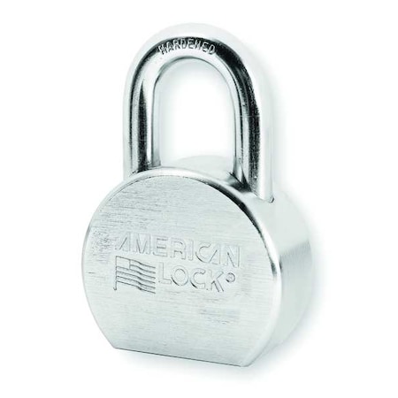 Padlock, Keyed Different, Standard Shackle, Round Steel Body, Boron Shackle, 15/16 in W MPN:A700N