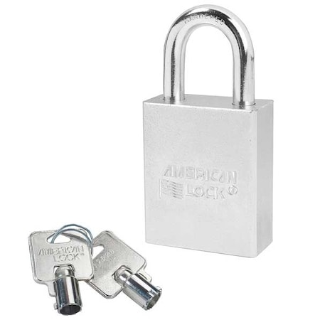 Padlock, Keyed Different, Standard Shackle, Rectangular Steel Body, Boron Shackle, 3/4 in W MPN:A7200