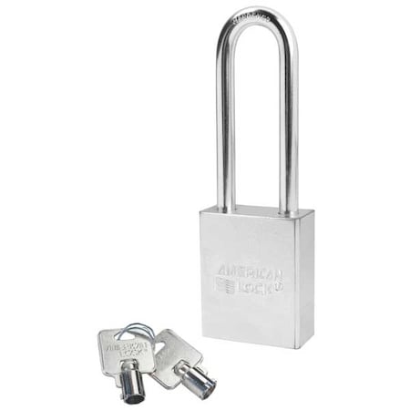 Padlock, Keyed Alike, Long Shackle, Rectangular Steel Body, Boron Shackle, 3/4 in W MPN:A7202KA