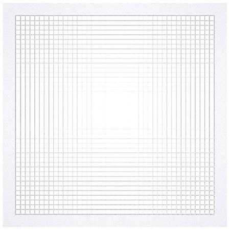Return Air Grille 23.75 X 23.75, Powder Coated, Aluminum MPN:AG-22X22-RTW-2PK