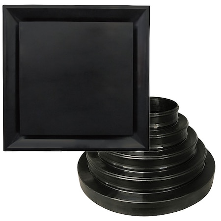 6 to 14 in Square Square Plaque Diffuser, Black MPN:STR-PQ-BK-NRD