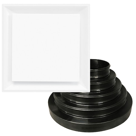 6 to 14 in Square Square Plaque Diffuser, White MPN:STR-PQ-W-NRD
