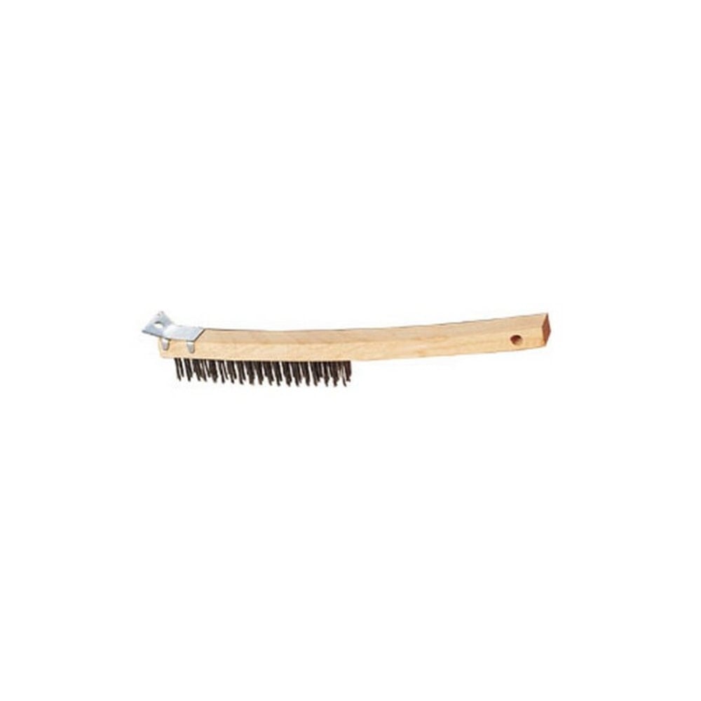 American Metalcraft Steel/Wood Grill Brush, 13-1/2in, Brown MPN:1347
