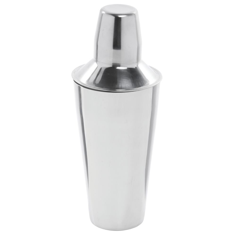 American Metalcraft Stainless Steel Cocktail Shakers, 3-Piece, 28 Oz, Silver, Case Of 48 Shakers MPN:CSJ174