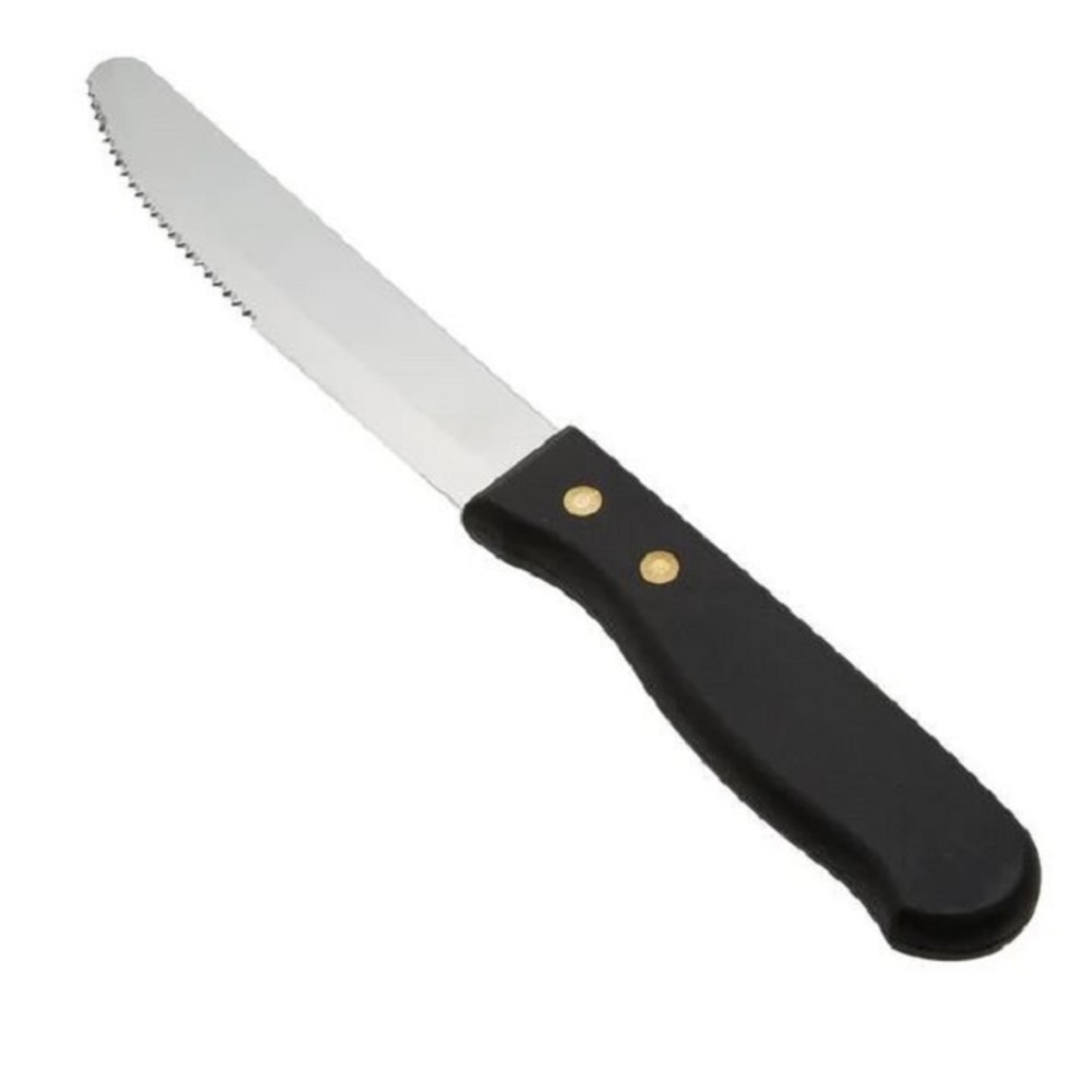 American Metalcraft Full-Tang Steak Knives, 5in, Silver/Black, Pack Of 24 Knives MPN:KNF6