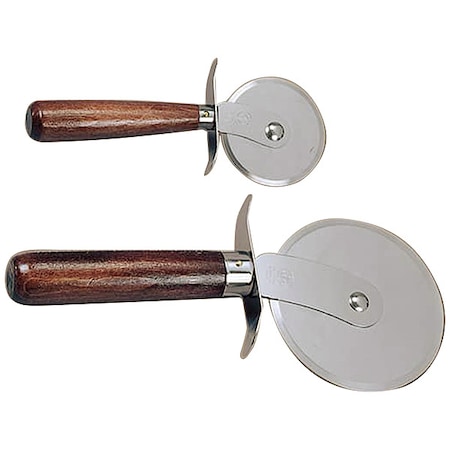 Pizza Cutter Wheel, 4 in Dia, Wood MPN:PC7400