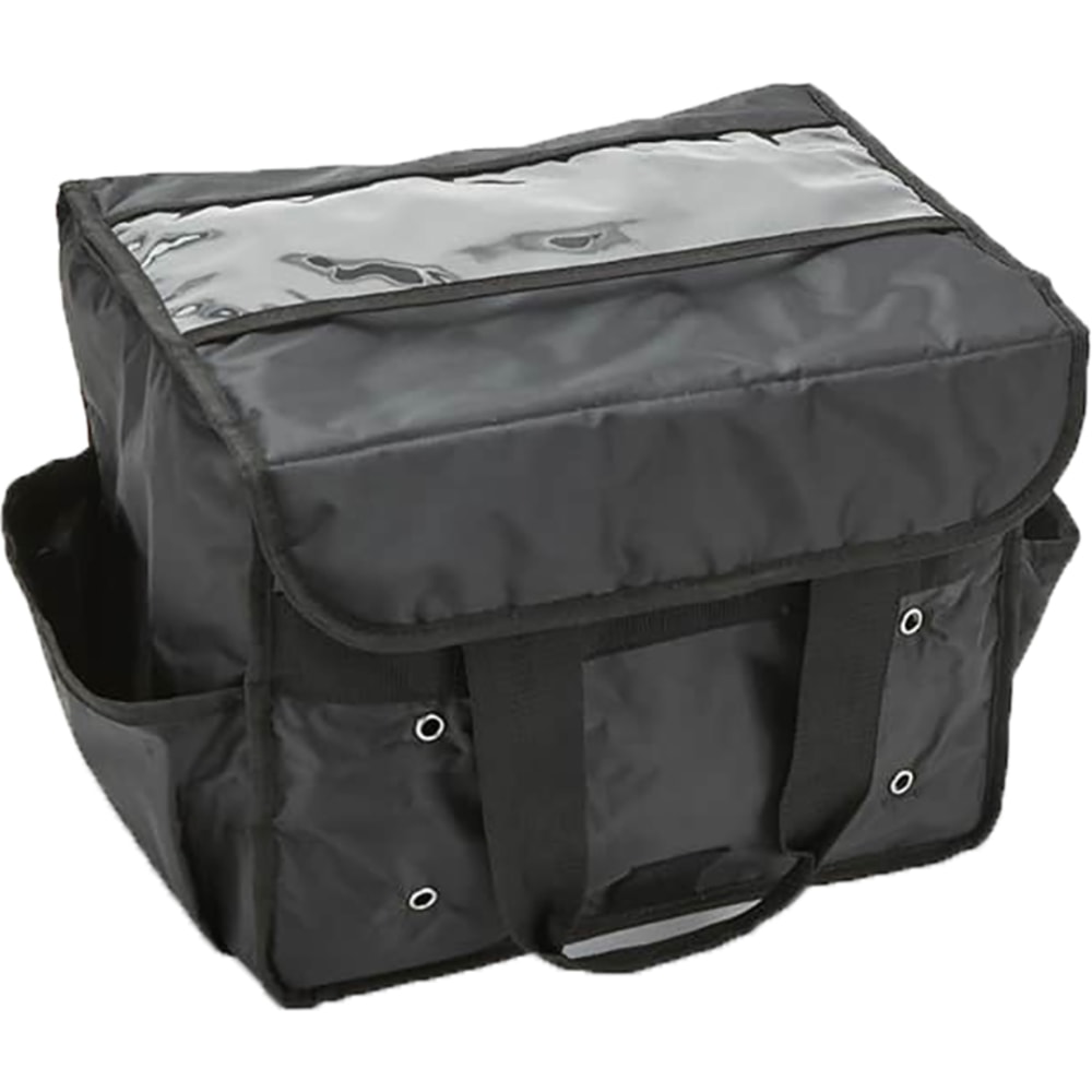 American Metalcraft Deluxe Polyester Delivery Bags, 12inH x 9inW x 15inD, Black, Pack Of 10 Bags MPN:BLSB1512