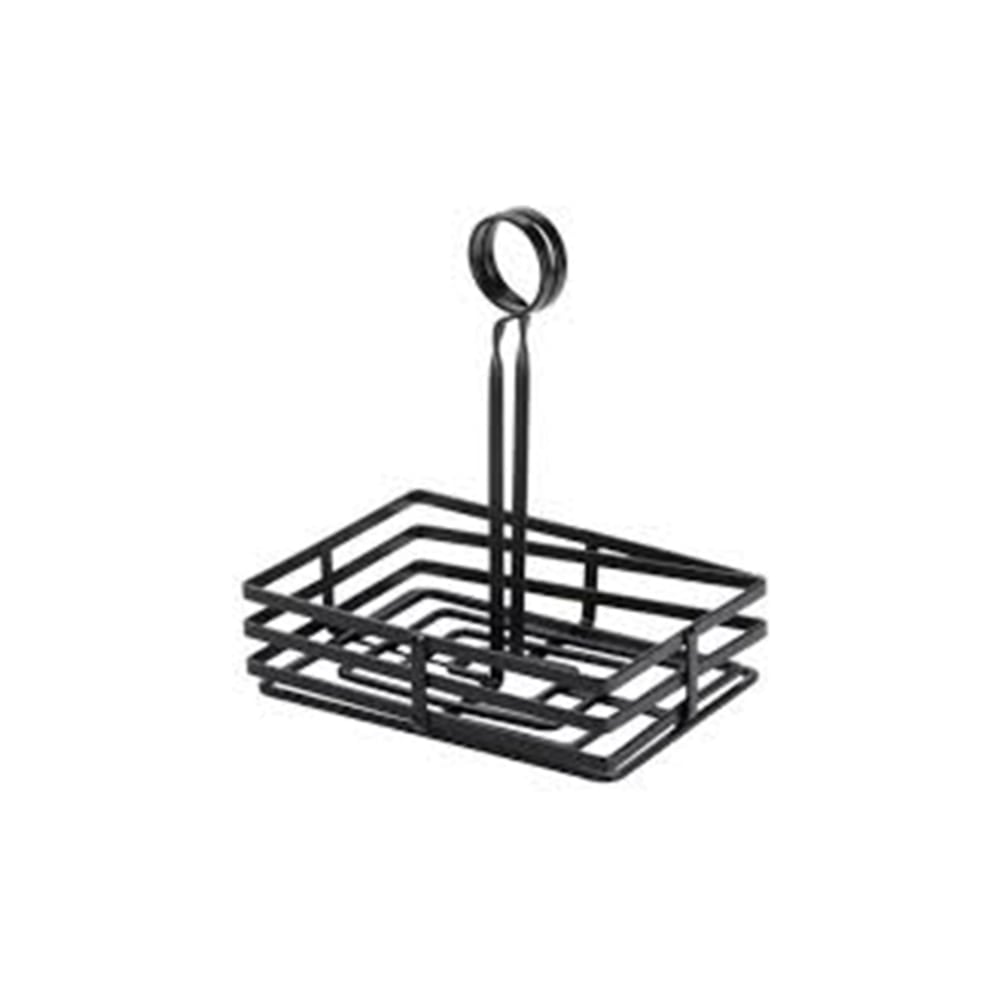 American Metalcraft Flat Coil Condiment Basket, 8in x 6in, Black MPN:FWC68