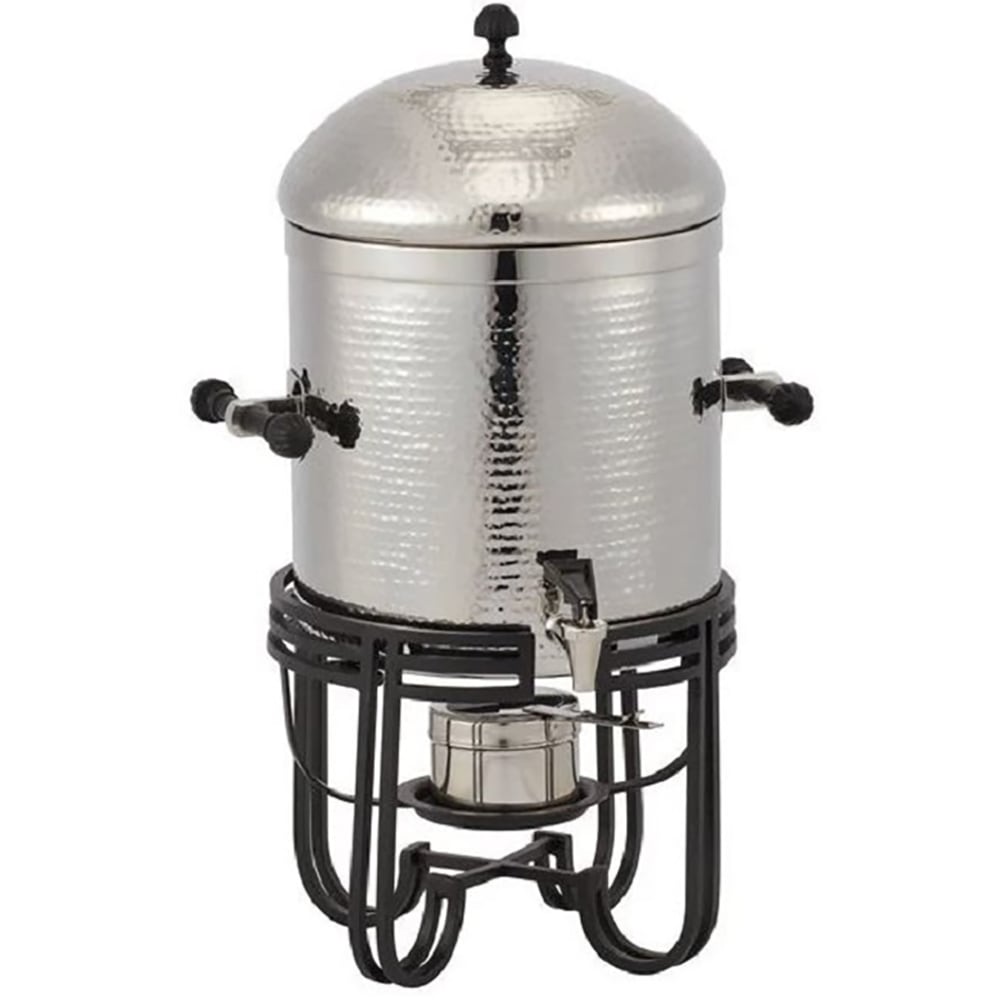 American Metalcraft Round Hammered Stainless-Steel Manual Coffee Chafer Urn, 52 Cups, Silver MPN:MESABUSH13