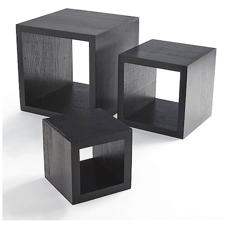 Riser Set, 9 1/2 in W, Black Wood MPN:RSB1