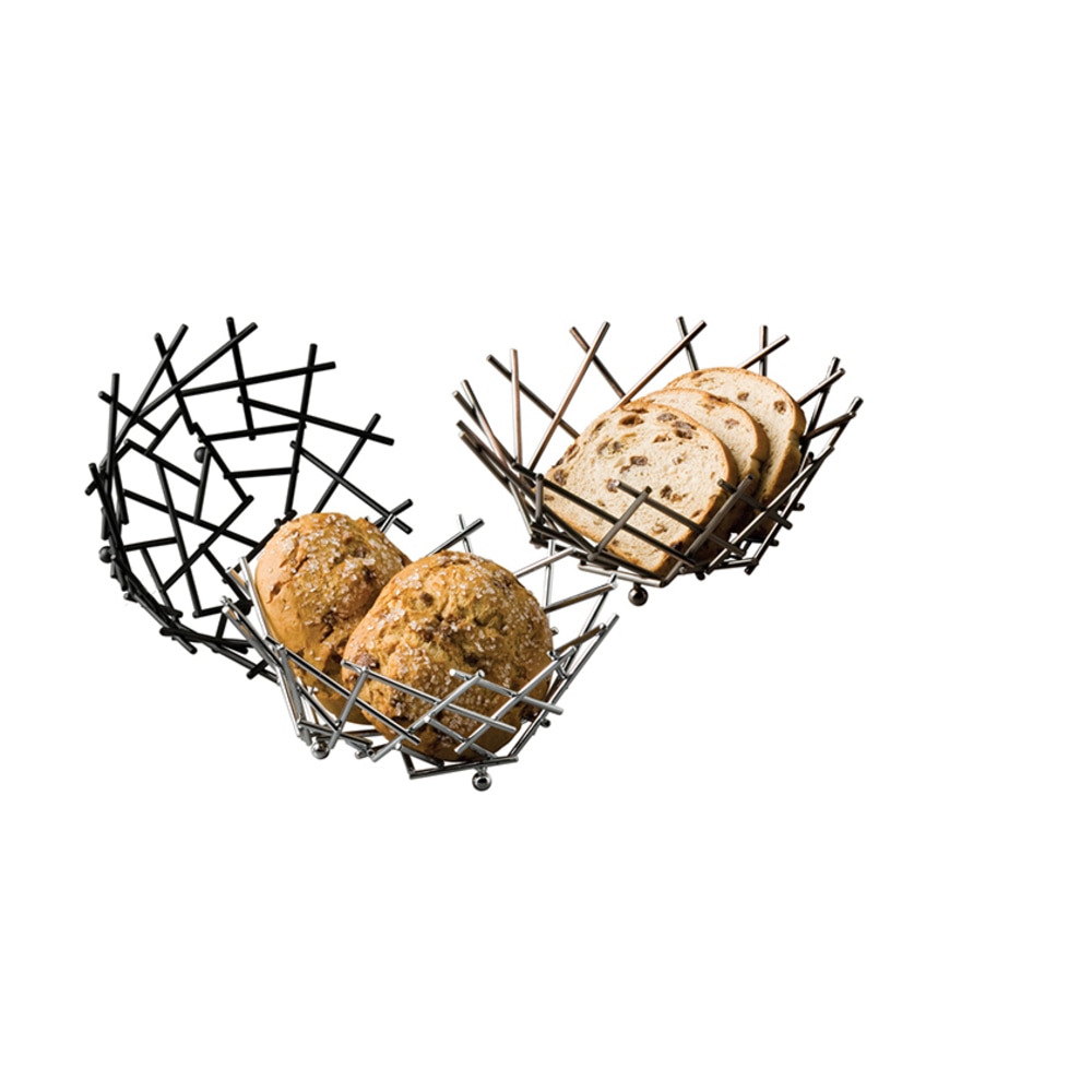 American Metalcraft Thatch Serving Basket, 3-5/8in x 8in, Black MPN:FRUB12