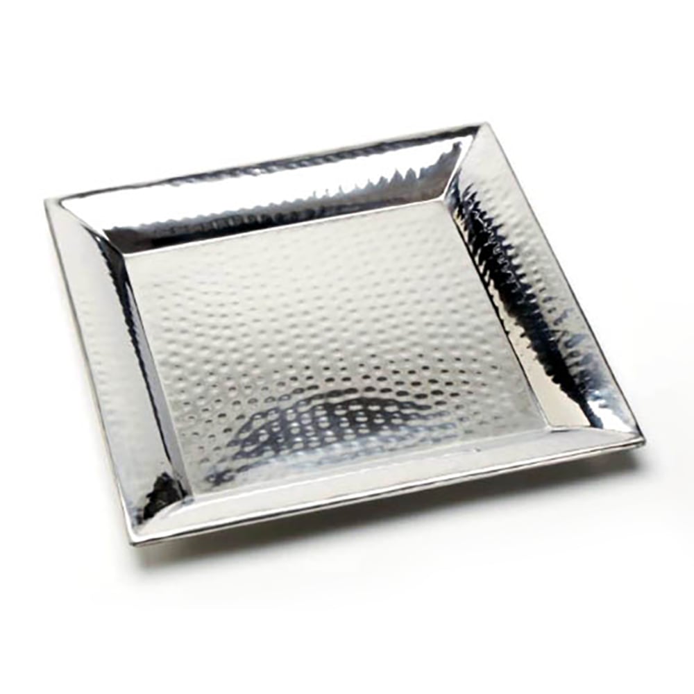 American Metalcraft Square Hammered Stainless Steel Tray, 16in x 16in x 1-1/8in, Silver MPN:HMSQ16