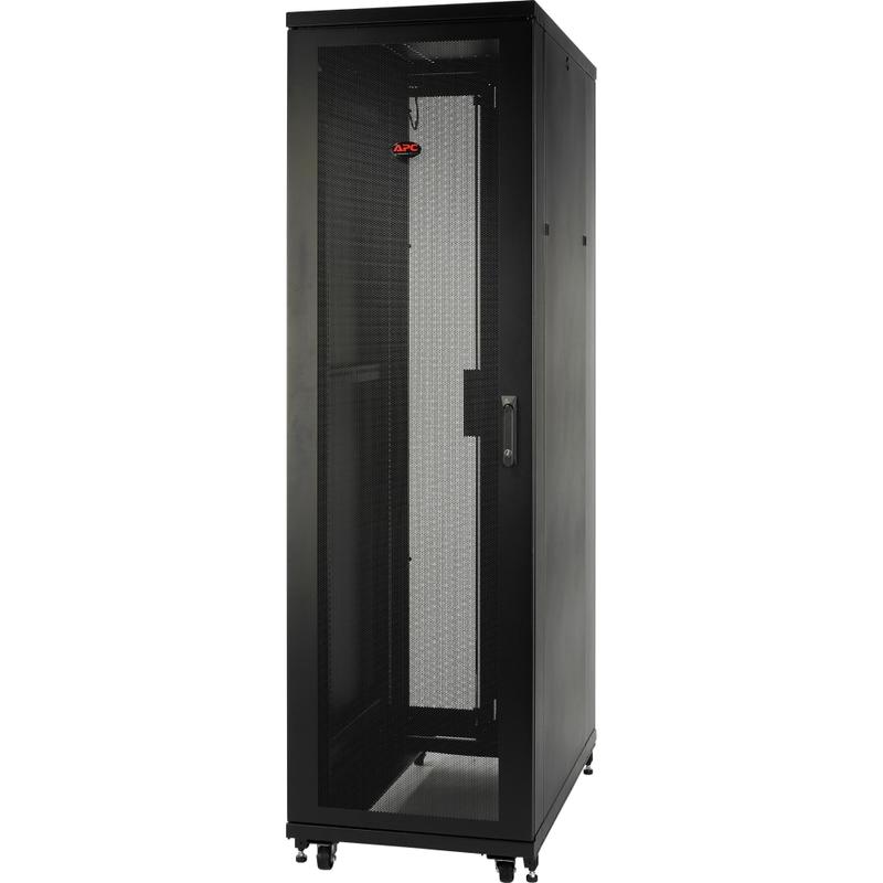 NetShelter SV 48U 600mm Wide x 1200mm Deep Enclosure with Sides Black - 48U Rack x 19in Rack- Black - 1014 lb Dynamic/Rolling Weight Capacity MPN:AR2507