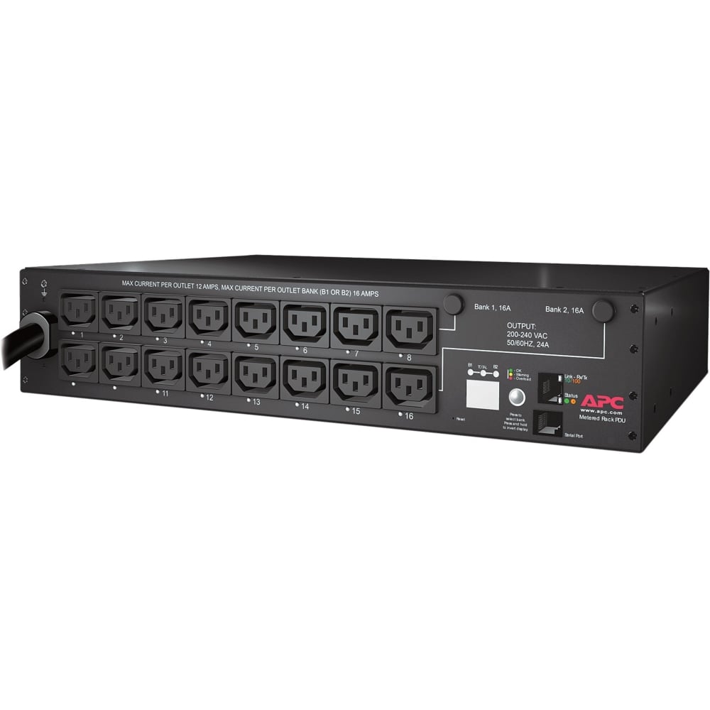 APC by Schneider Electric Rack PDU, Switched, 2U, 30A, 208V, (16)C13 - Switched - NEMA L6-30P - 16 x IEC 60320 C13 - 200 V AC - 2U - Rack-mountable MPN:AP7911B