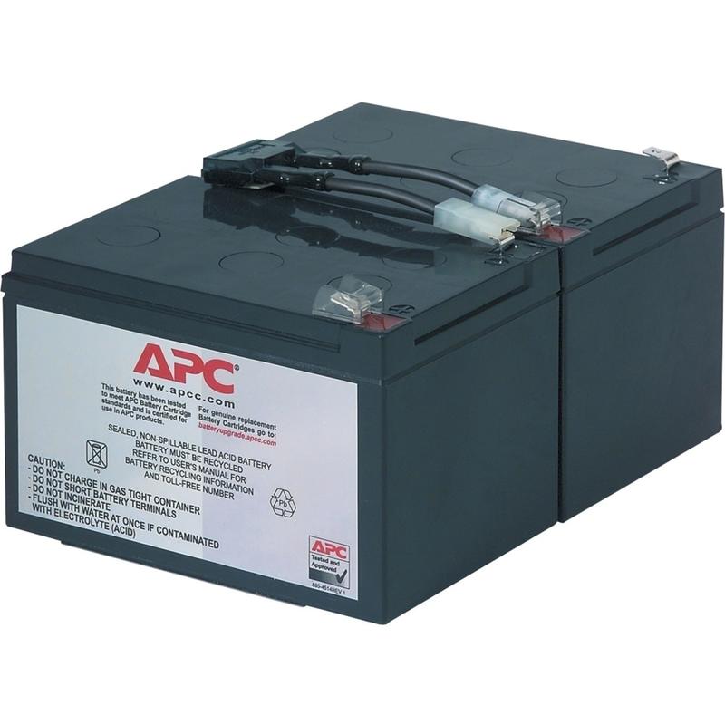 APC Replacement Battery Cartridge #6 - UPS battery - 1x battery - lead acid - black - - RBC6 MPN:RBC6