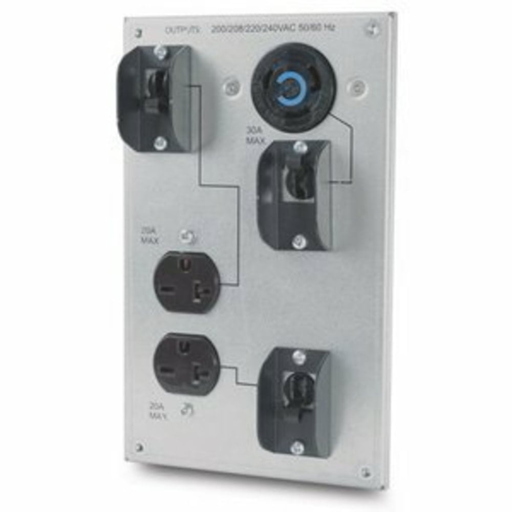 APC - Backplate Kit - 1, 2 x NEMA L6-30R, NEMA 6-20R Female, Female MPN:SURT012