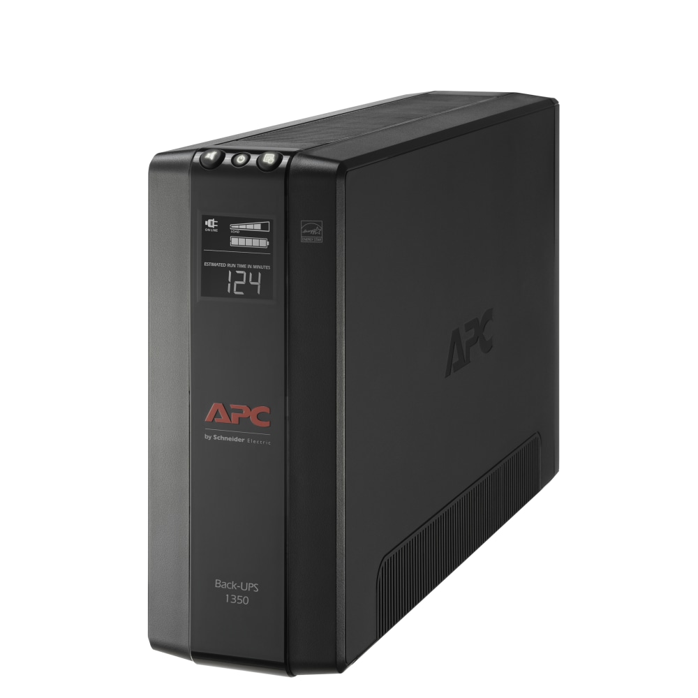 APC Back-UPS Pro BX Compact Tower Uninterruptible Power Supply, 10 Outlets, 1, 350VA/810 Watts, BX1350M MPN:BX1350M