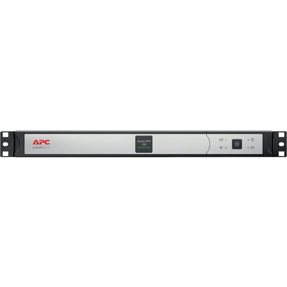 APC Smart-UPS, Line Interactive, 500VA, Lithium-ion, Rackmount 1U, 120V, 4x NEMA 5-15R outlets, SmartConnect Port, Short Depth - SCL500RM1UC MPN:SCL500RM1UC