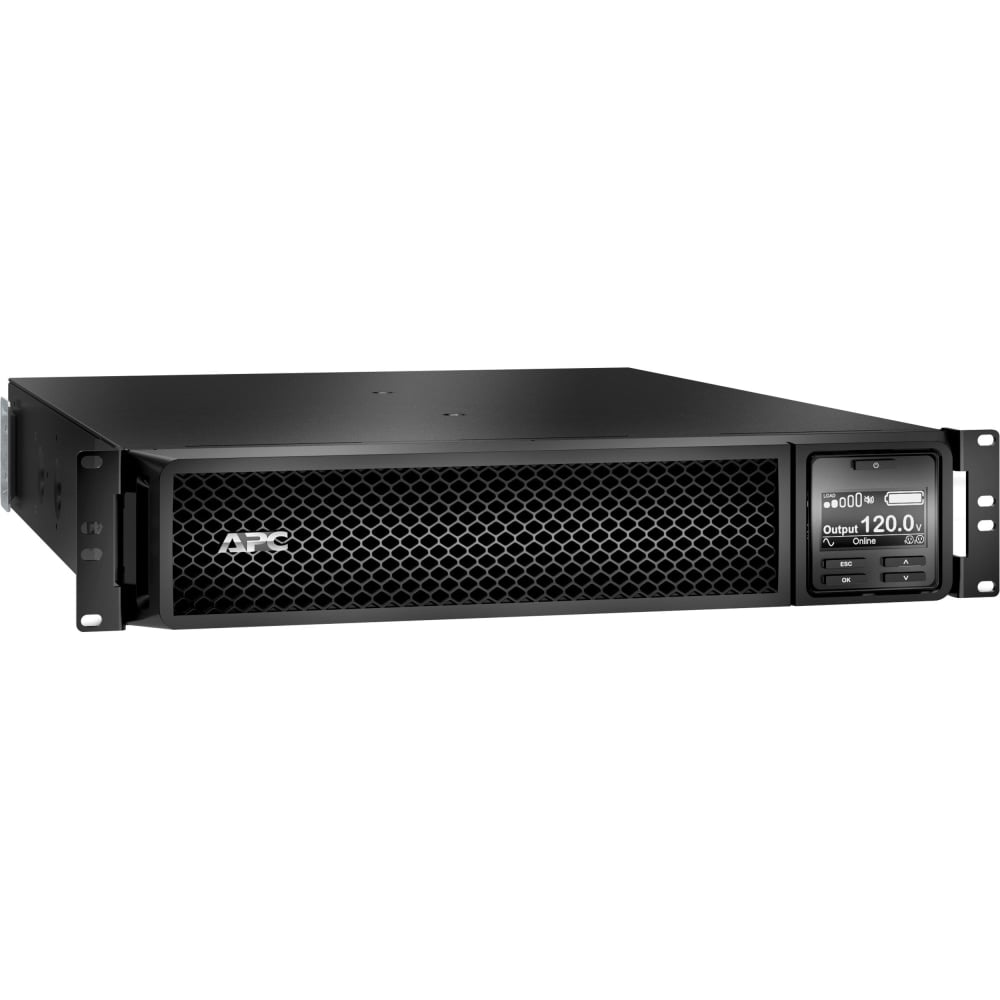 APC Smart-UPS On-Line, 1500VA, Rackmount 2U, 120V, 6x 5-15R NEMA outlets, Network Card, Extended runtime, W/ rail kit - SRT1500RMXLANC MPN:SRT1500RMXLA-NC