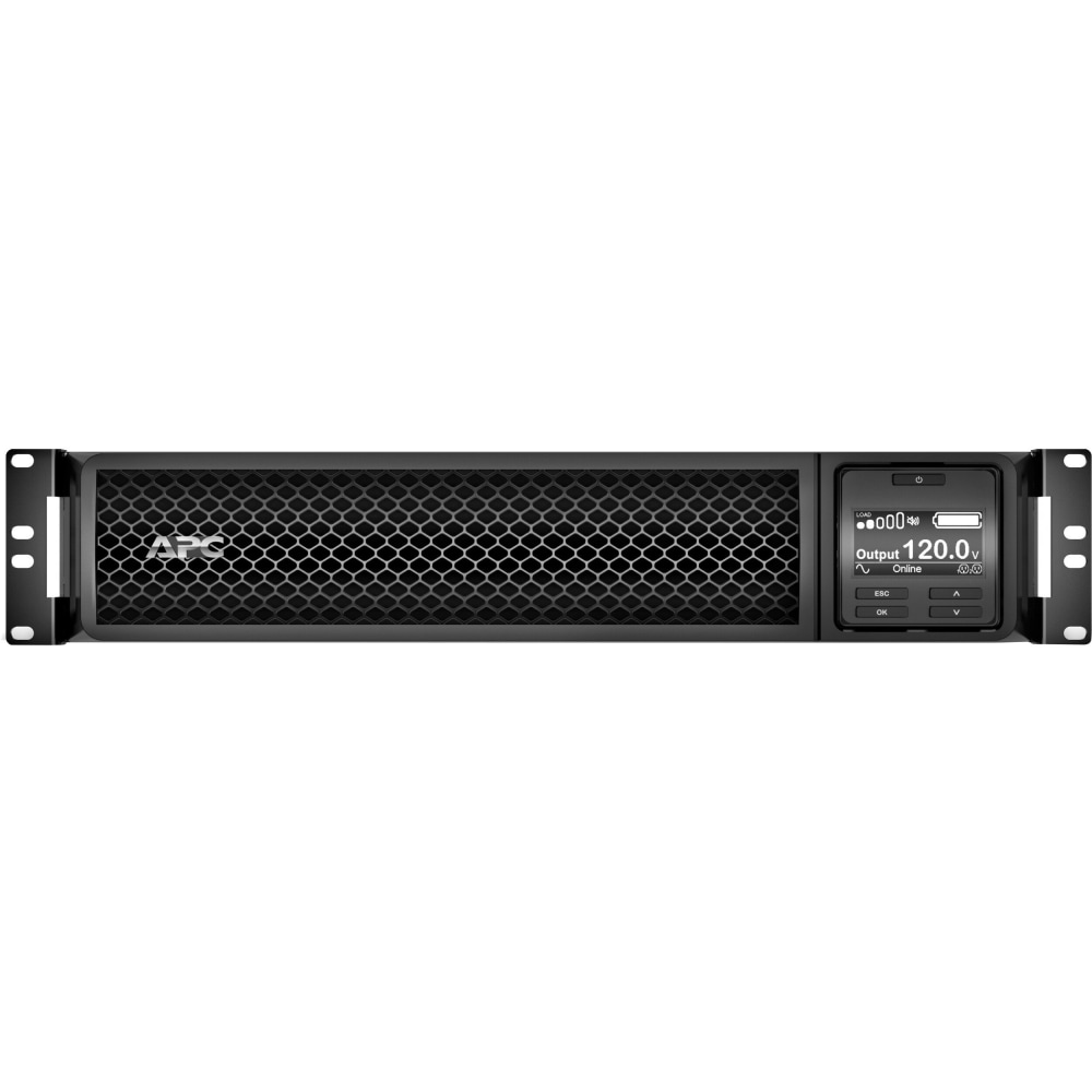 APC Smart-UPS On-Line, 2200VA, Rackmount 2U, 120V, 6x 5-20R+1x L5-20R NEMA outlets, SmartSlot, Extended runtime, W/ rail kit - SRT2200RMXLA MPN:SRT2200RMXLA
