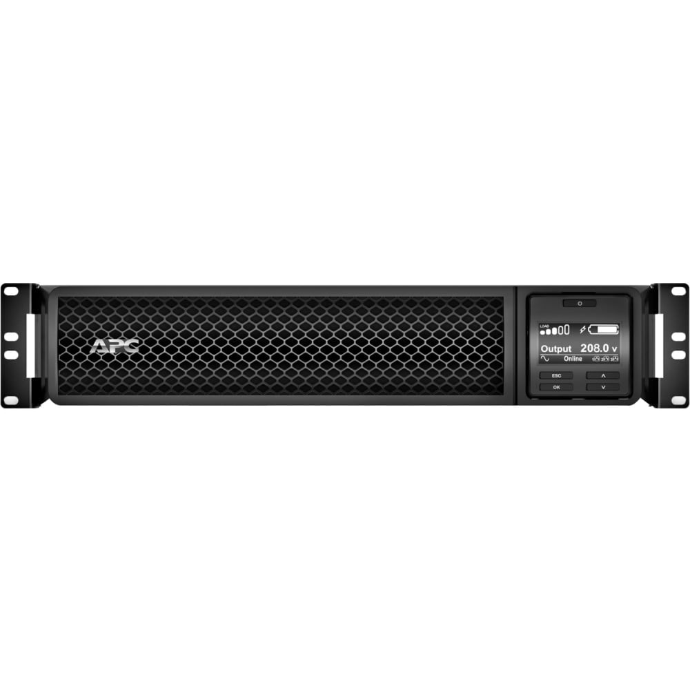 APC Smart-UPS On-Line, 3kVA, Rackmount 2U, 208V, 2x L6-20R+1x L6-30R NEMA outlets, SmartSlot, Extended runtime, W/ rail kit - SRT3000RMXLT MPN:SRT3000RMXLT