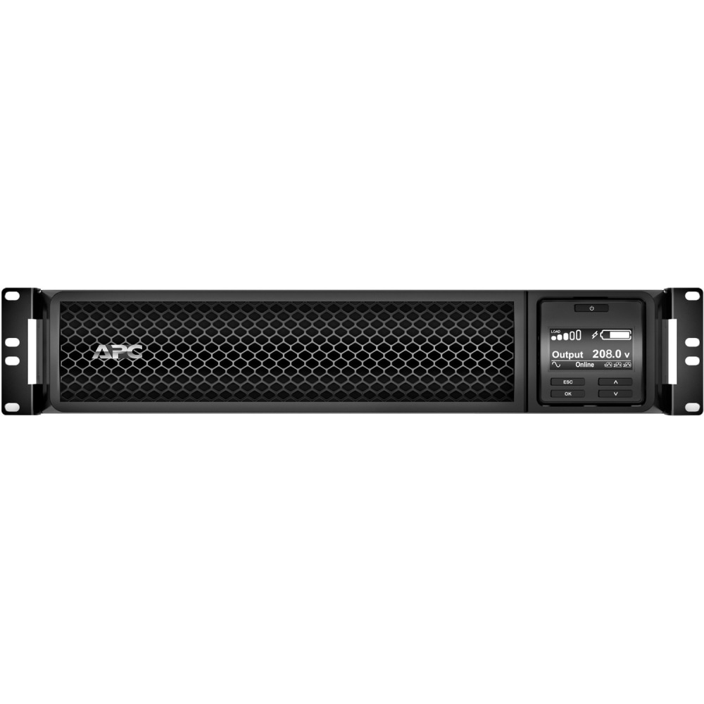 APC Smart-UPS On-Line, 3kVA, Rackmount 2U, 208V, 2x L6-20R+1x L6-30R NEMA outlets, Network Card, Extended runtime, W/ rail kit - SRT3000RMXLTNC MPN:SRT3000RMXLT-NC