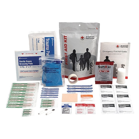 First Aid Kit and Housing, Plastic 33 Components, 5 People Served MPN:720008