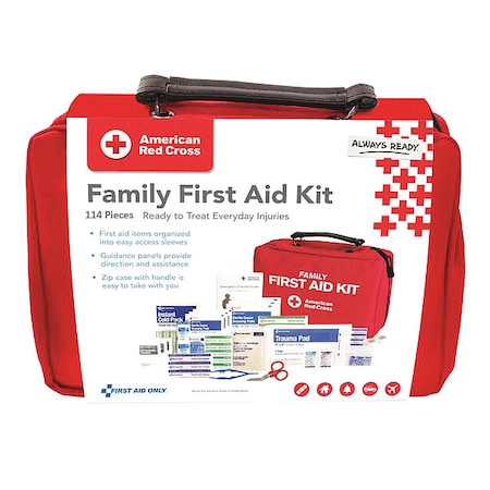 First Aid Kit and Housing, Nylon 115 Components, 25 People Served MPN:9162-RC