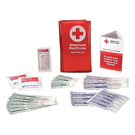First Aid Kit and Housing, PVC Vinyl Pocket Pack, 18 Components, 5 People Served MPN:RC-600