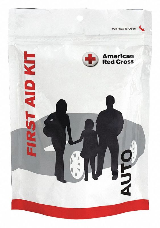 First Aid Kit Nylon 8 H x 5-1/2 W Wht MPN:720008