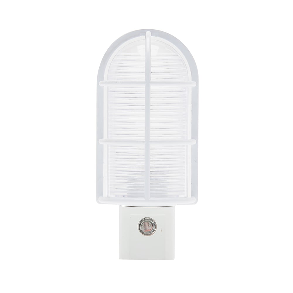 Westek Industrial Cage LED Night Light, 3-1/2in x 1-1/2in x 1in, White, Total Qty 1 MPN:NL-CAGE-W