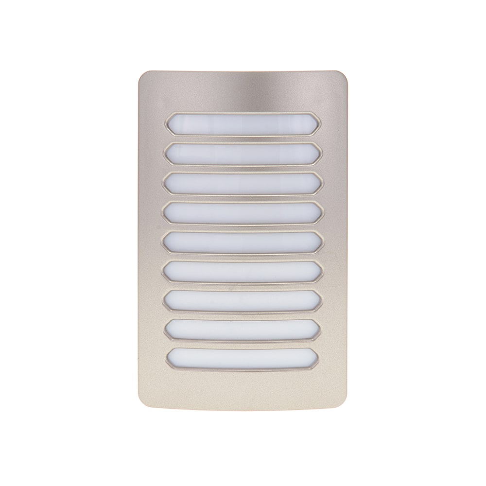 Westek Deco Louver LED Night Light, 4-1/2in x 2-3/4in x 1-3/8in, Nickel, Total Qty 1 MPN:NL-DPLV-N