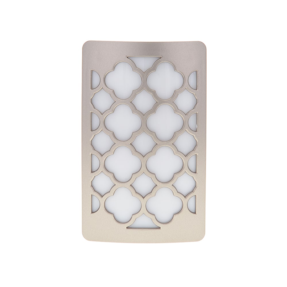 Westek Deco Tangier LED Night Light, 4-1/2in x 2-3/4in x 1-3/8in, Nickel, Total Qty 1 MPN:NL-DPTG-N