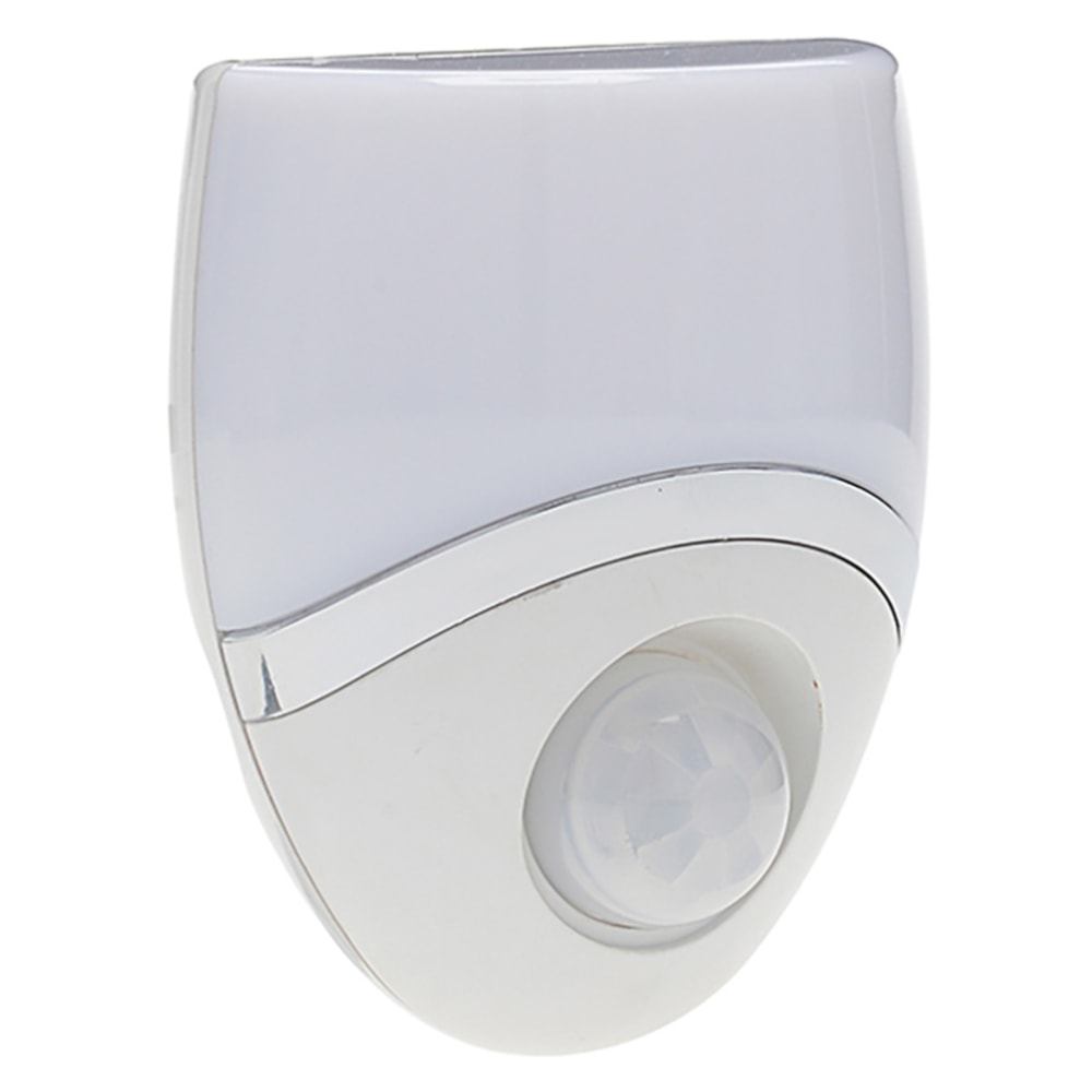 Westek Geometric LED Auto Night Light, 1-5/8in x 2-1/16in x 2-9/16in, White, Total Qty 1 MPN:NL-GEOM