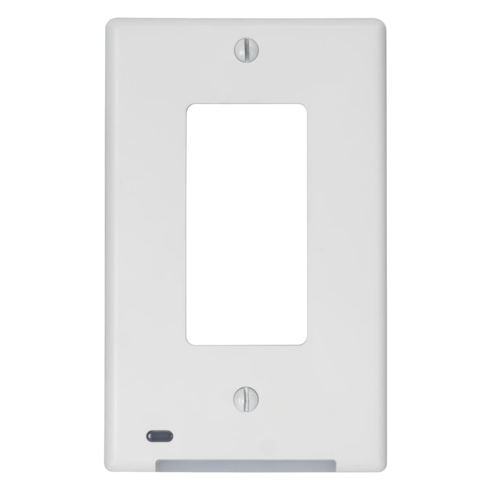 Amerelle LumiCover FIN 1-Gang Rocker Wall Plates, 5in x 3-1/8in, White, Total Qty 4 MPN:LCF-DDO-W4B
