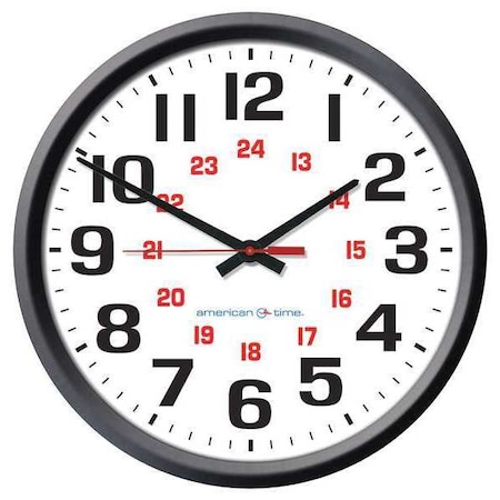 Clock, Plastic Case, 12/24 hr. Format, 110V MPN:E56BAAV324