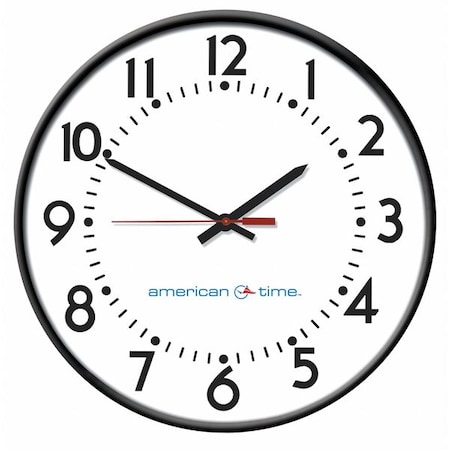 Clock, Steel Case, Analog, 1-5/8