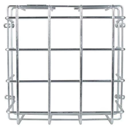 Clock and Bell Guard, Steel, Surface Mount, 11 in W x 11 in H x 6 in D, Silver MPN:G2002