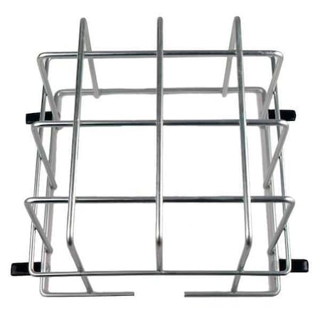 Clock and Bell Guard, Steel, Surface Mount, 9 in W x 9 in H x 6 in D, Silver MPN:G2009