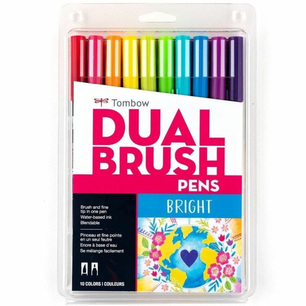 Tombow Dual Brush Pen Set, 10 / Pack MPN:56185