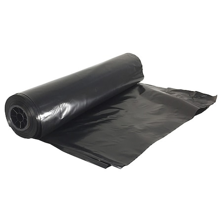 Construction Plastic, 100ft L, 24 ft W, Blk MPN:CB824FR