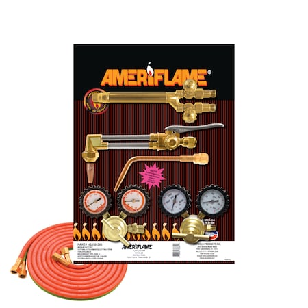 Weld/Braze/Cut Kit w/ CGA300 Acet. Reg, Cuts Up To: 2-1/2