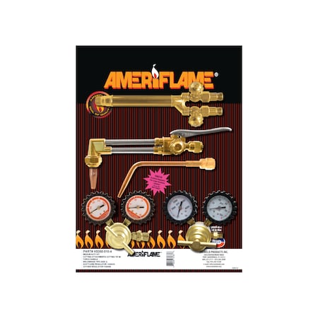 Weld/Braze/Cut Kit w/ CGA510 Acet. Reg MPN:HS350-510-4
