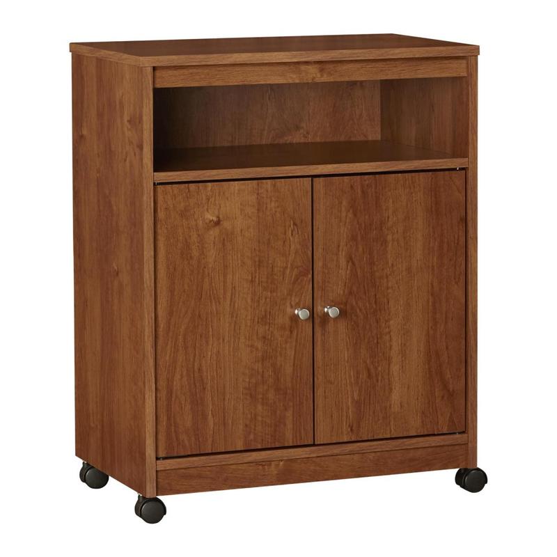 Ameriwood Home Landry Microwave Cart, With Cabinet, 30inH x 23inW x 15inD, Bank Alder MPN:5206301PCOM