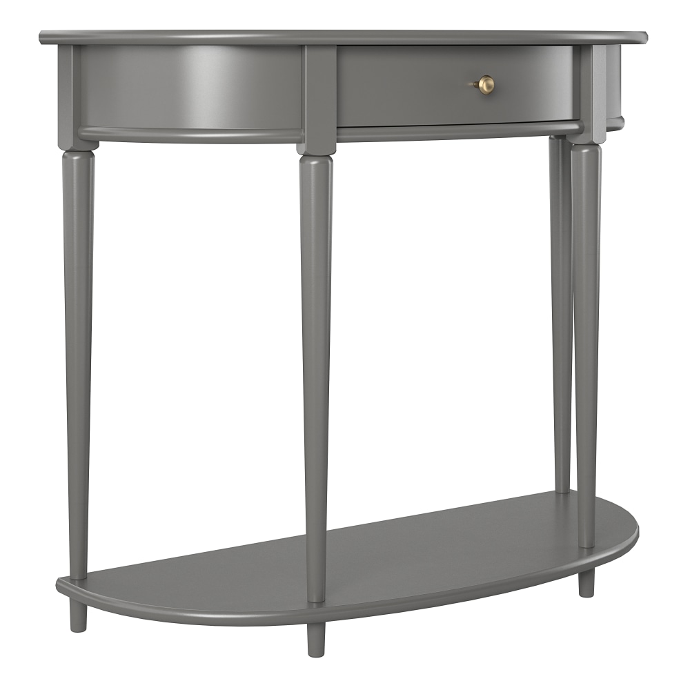 Ameriwood Home Aurora Half-Moon Console Table, 30-1/8inH x 36inW x 14-1/16inD, Gray MPN:1991408COM