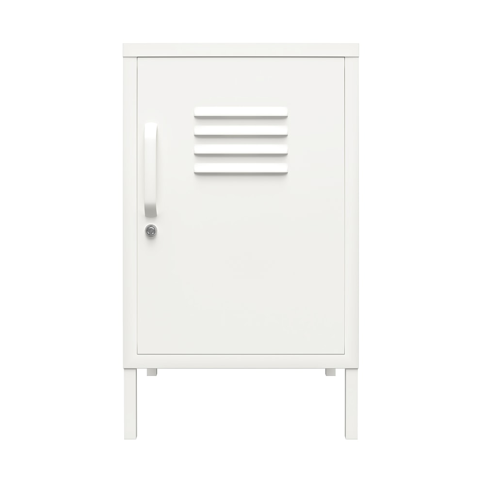 Ameriwood Home Mission District Metal Locker End Table, 27-3/16inH x 15inW x 15-3/4inD, White MPN:2354013COM
