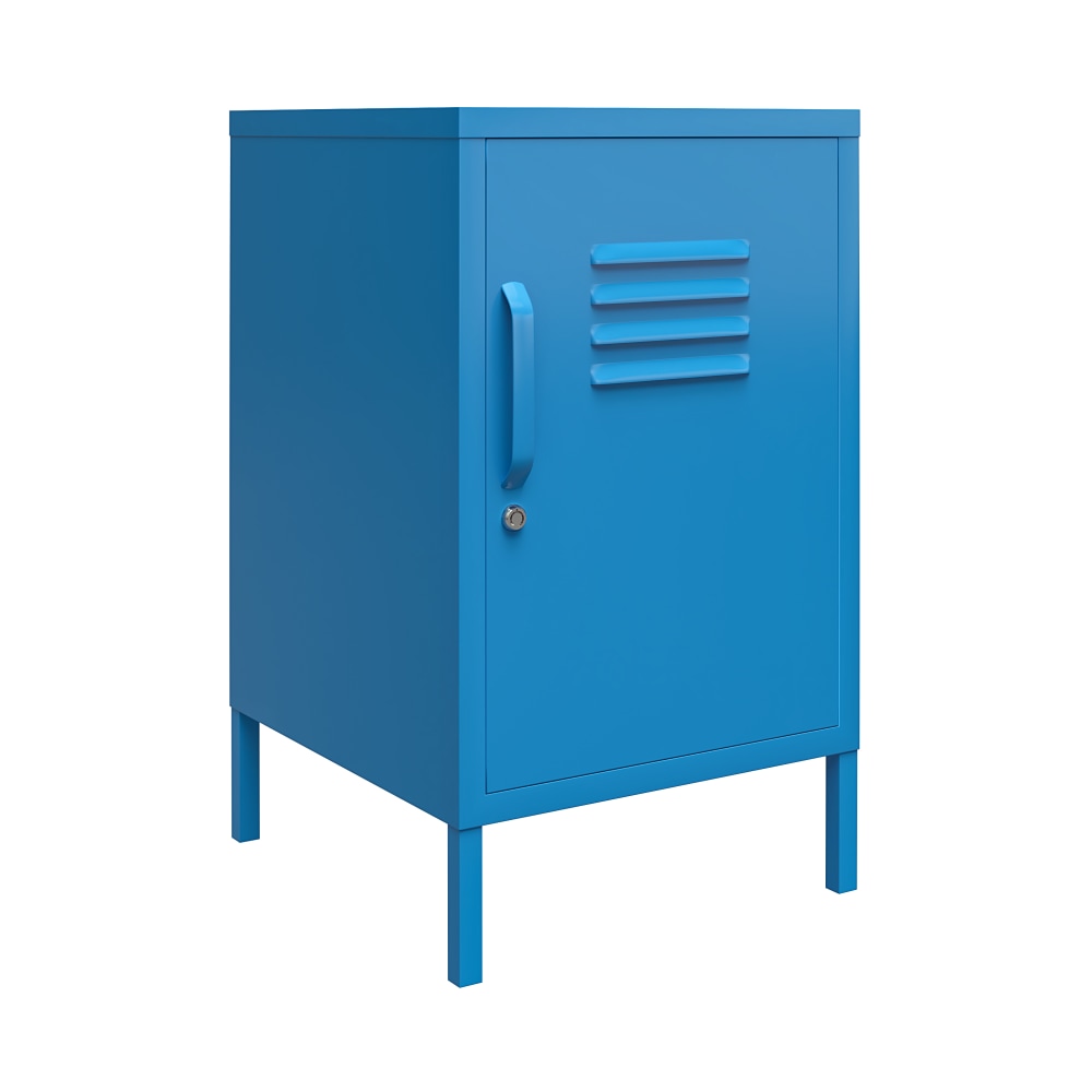 Ameriwood Home Cache Metal Locker End Table, 27-1/8inH x 15inW x 15-3/4inD, Blue MPN:2354810COM